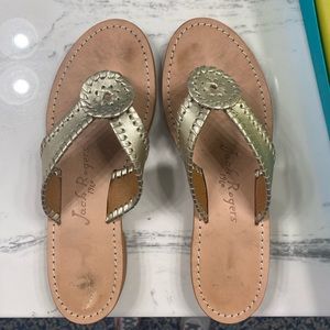 Size 7. Platinum Jack Rogers. Gently used